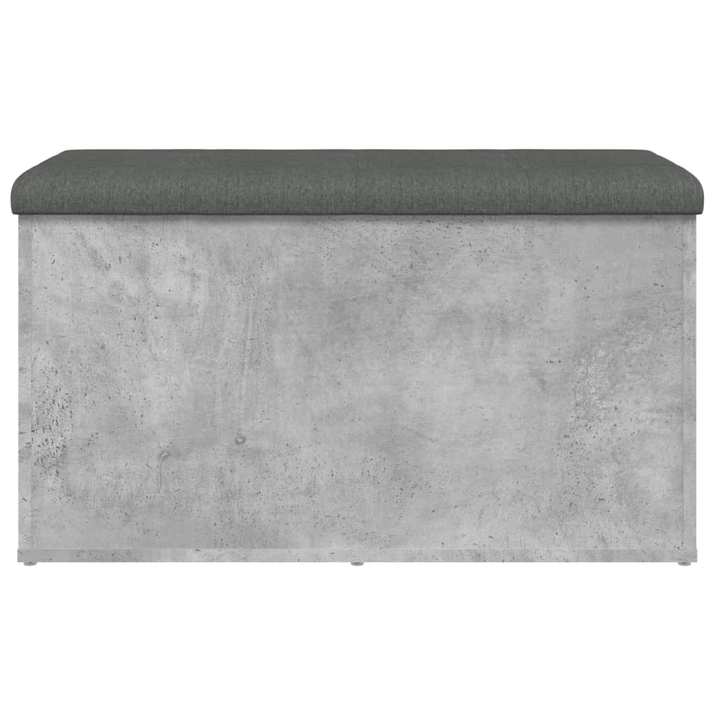 vidaXL Bancă de depozitare, gri beton, 82x42x45 cm, lemn prelucrat vidaXL Bancă de depozitare, gri beton, 82x42x45 cm, lemn prelucrat