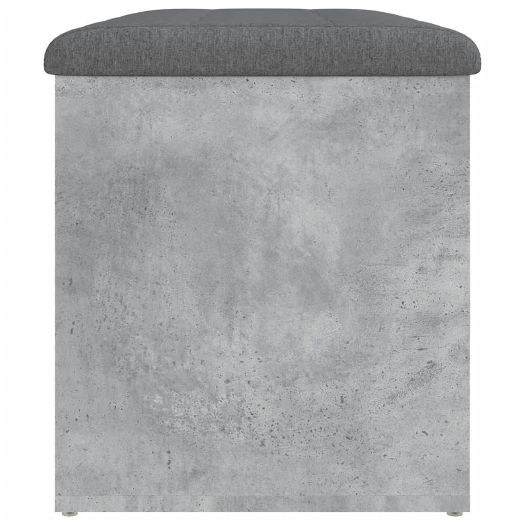 vidaXL Bancă de depozitare, gri beton, 82x42x45 cm, lemn prelucrat vidaXL Bancă de depozitare, gri beton, 82x42x45 cm, lemn prelucrat