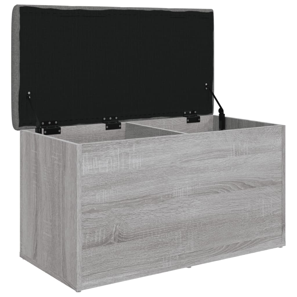 vidaXL Bancă de depozitare, gri sonoma, 82x42x45 cm, lemn prelucrat vidaXL Bancă de depozitare, gri sonoma, 82x42x45 cm, lemn prelucrat