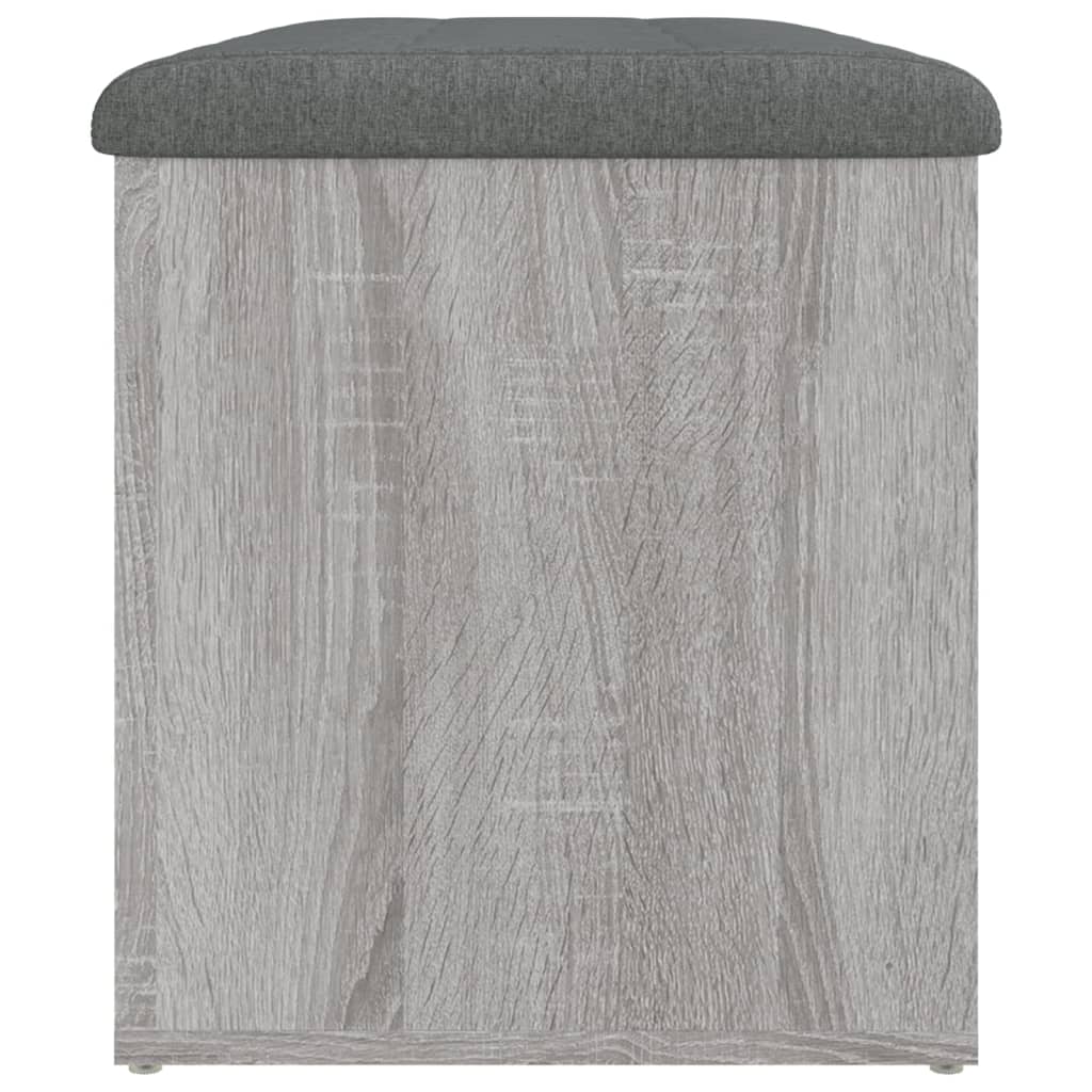 vidaXL Bancă de depozitare, gri sonoma, 82x42x45 cm, lemn prelucrat vidaXL Bancă de depozitare, gri sonoma, 82x42x45 cm, lemn prelucrat