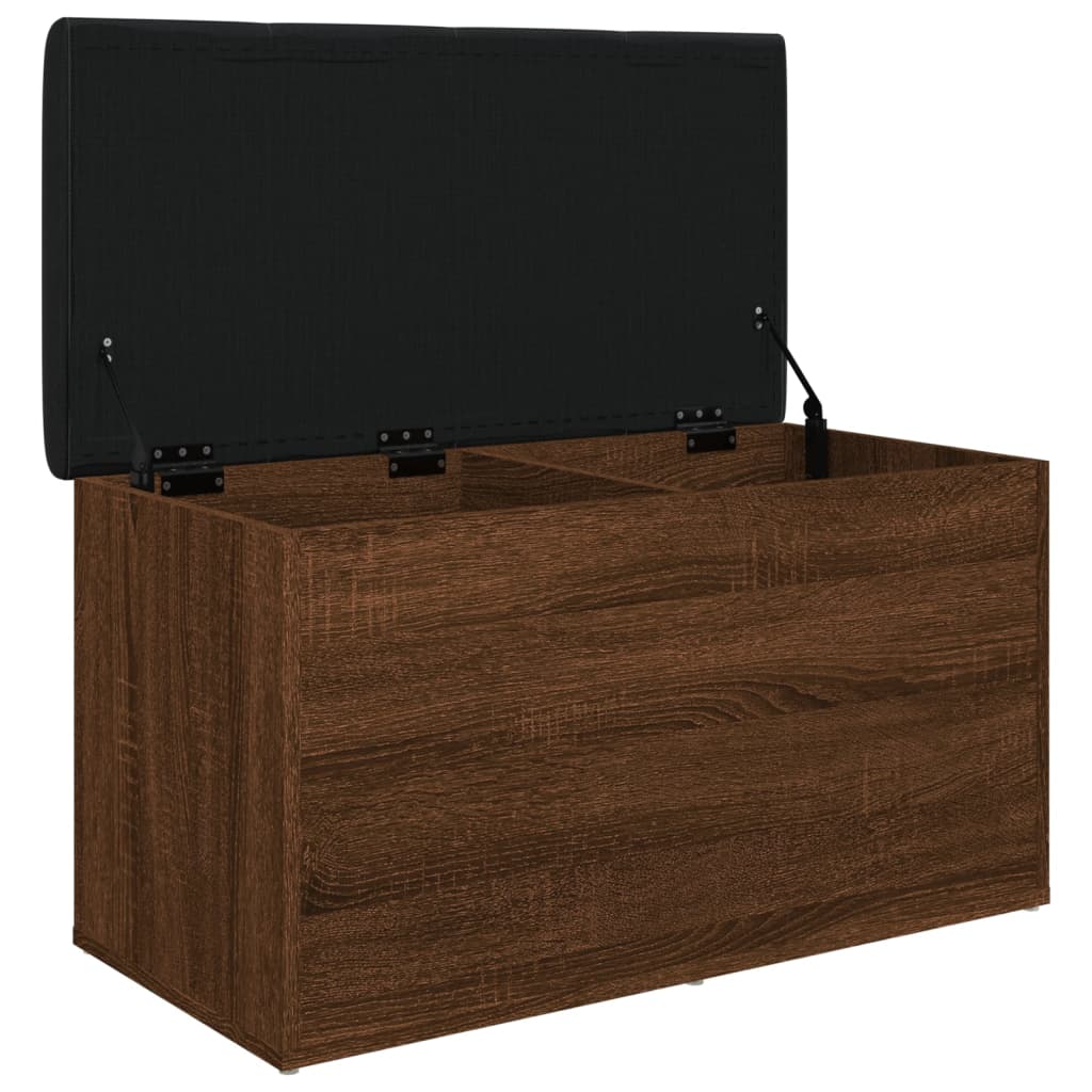 vidaXL Bancă de depozitare, stejar maro, 82x42x45 cm, lemn prelucrat vidaXL Bancă de depozitare, stejar maro, 82x42x45 cm, lemn prelucrat