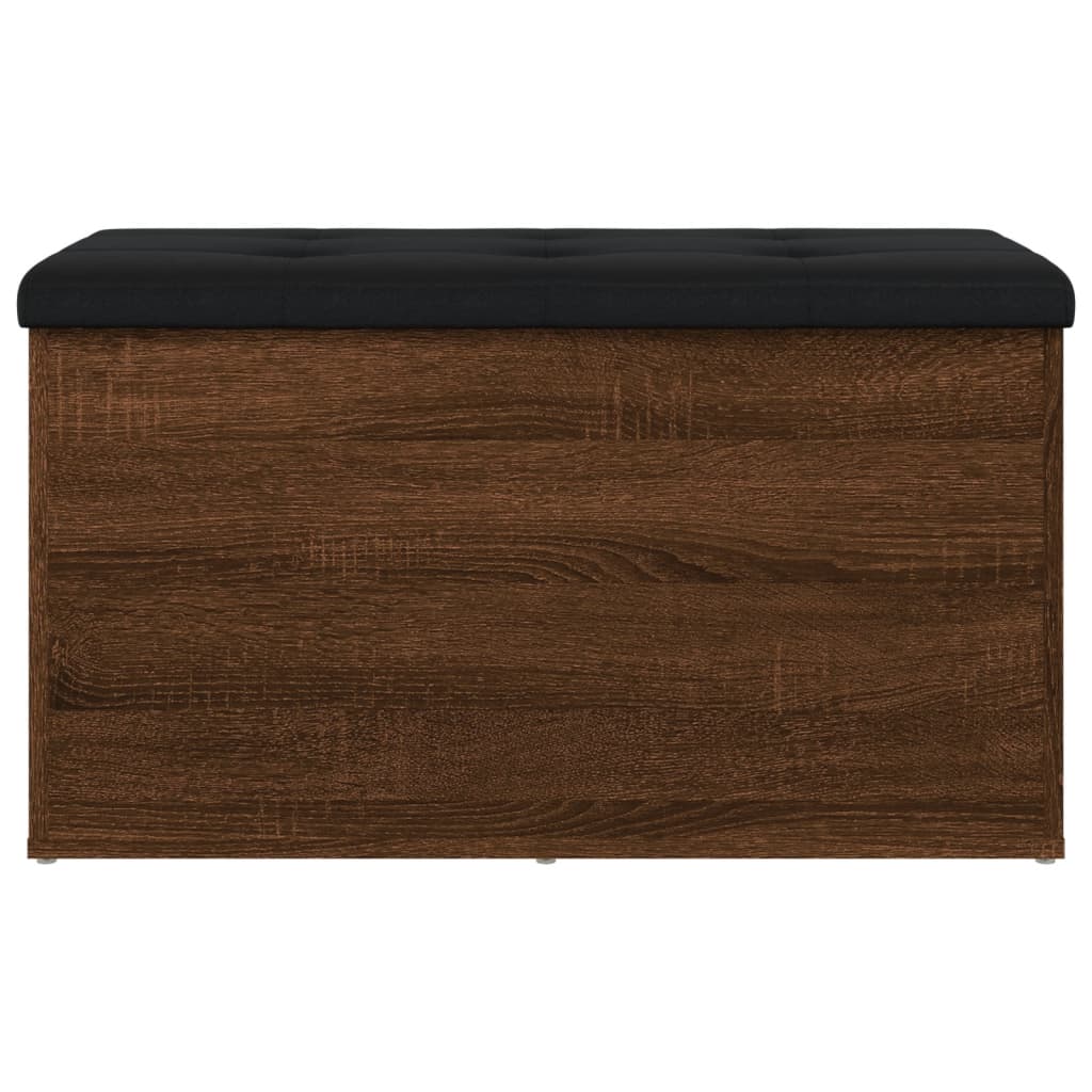 vidaXL Bancă de depozitare, stejar maro, 82x42x45 cm, lemn prelucrat vidaXL Bancă de depozitare, stejar maro, 82x42x45 cm, lemn prelucrat