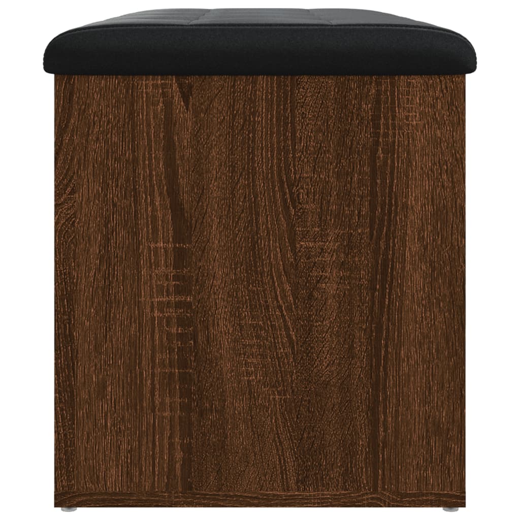 vidaXL Bancă de depozitare, stejar maro, 82x42x45 cm, lemn prelucrat vidaXL Bancă de depozitare, stejar maro, 82x42x45 cm, lemn prelucrat