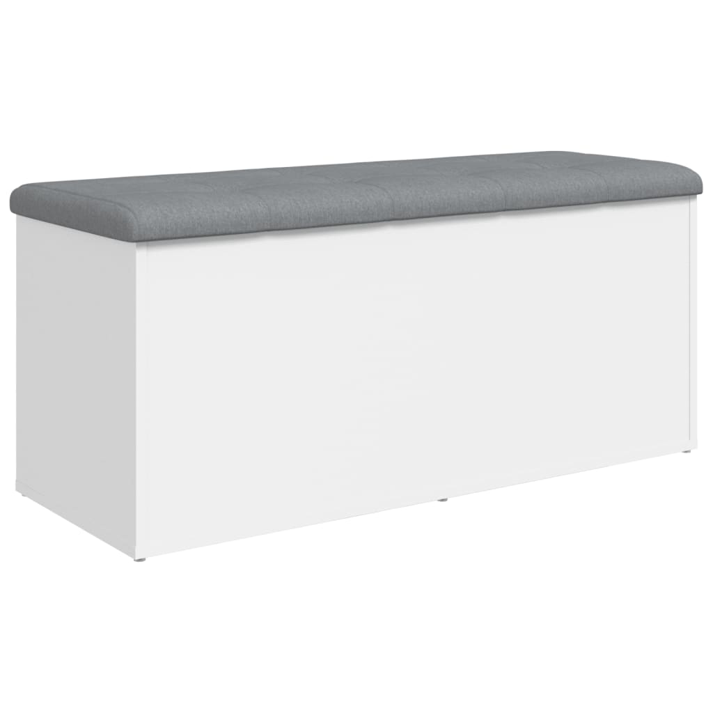 vidaXL Bancă de depozitare, alb , 102x42x45 cm, lemn prelucrat vidaXL Bancă de depozitare, alb , 102x42x45 cm, lemn prelucrat