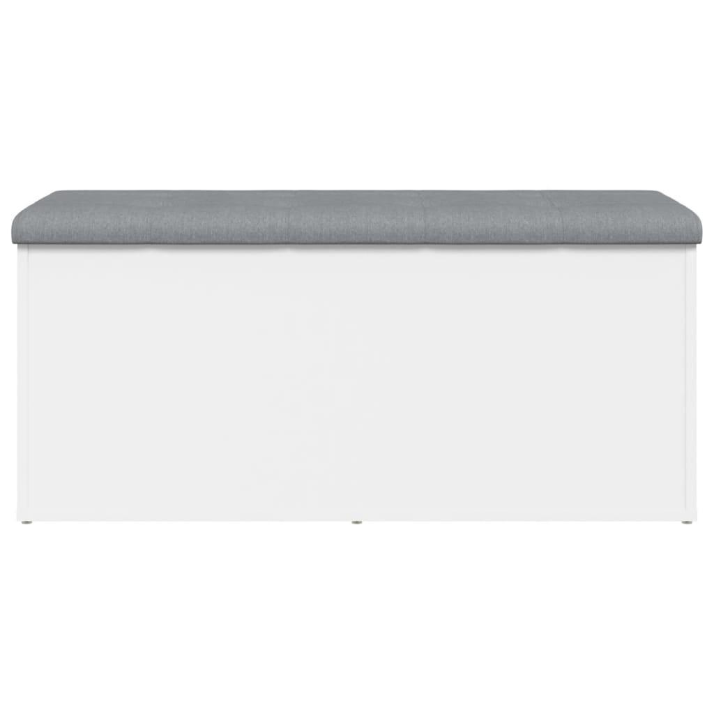vidaXL Bancă de depozitare, alb , 102x42x45 cm, lemn prelucrat vidaXL Bancă de depozitare, alb , 102x42x45 cm, lemn prelucrat