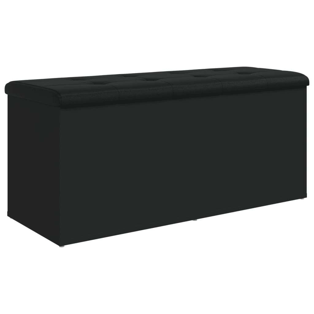 vidaXL Bancă de depozitare, negru, 102x42x45 cm, lemn prelucrat