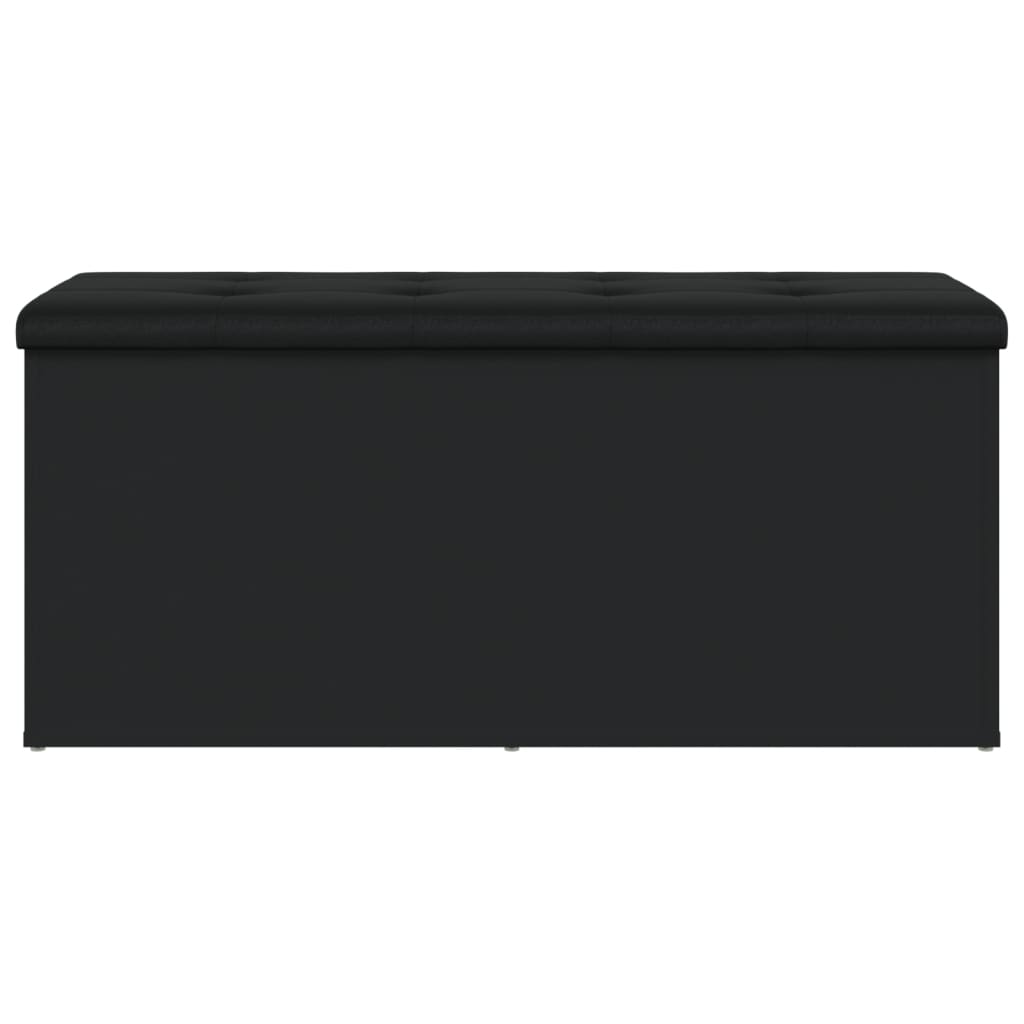 vidaXL Bancă de depozitare, negru, 102x42x45 cm, lemn prelucrat