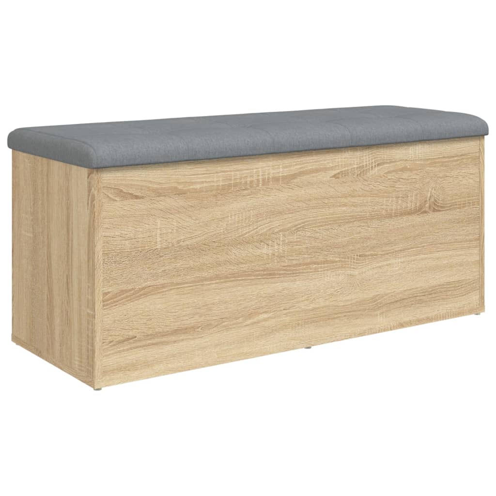 vidaXL Bancă de depozitare stejar sonoma, 102x42x45 cm, lemn prelucrat vidaXL Bancă de depozitare stejar sonoma, 102x42x45 cm, lemn prelucrat