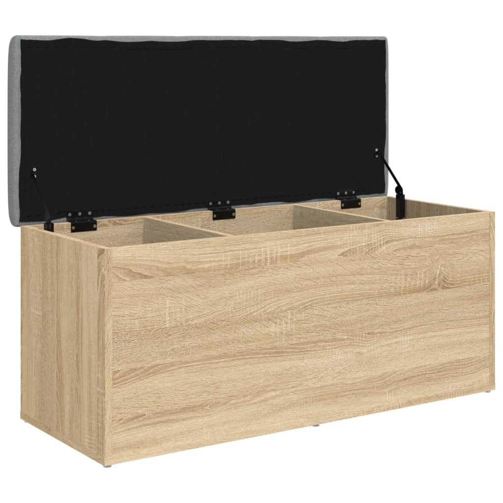 vidaXL Bancă de depozitare stejar sonoma, 102x42x45 cm, lemn prelucrat vidaXL Bancă de depozitare stejar sonoma, 102x42x45 cm, lemn prelucrat
