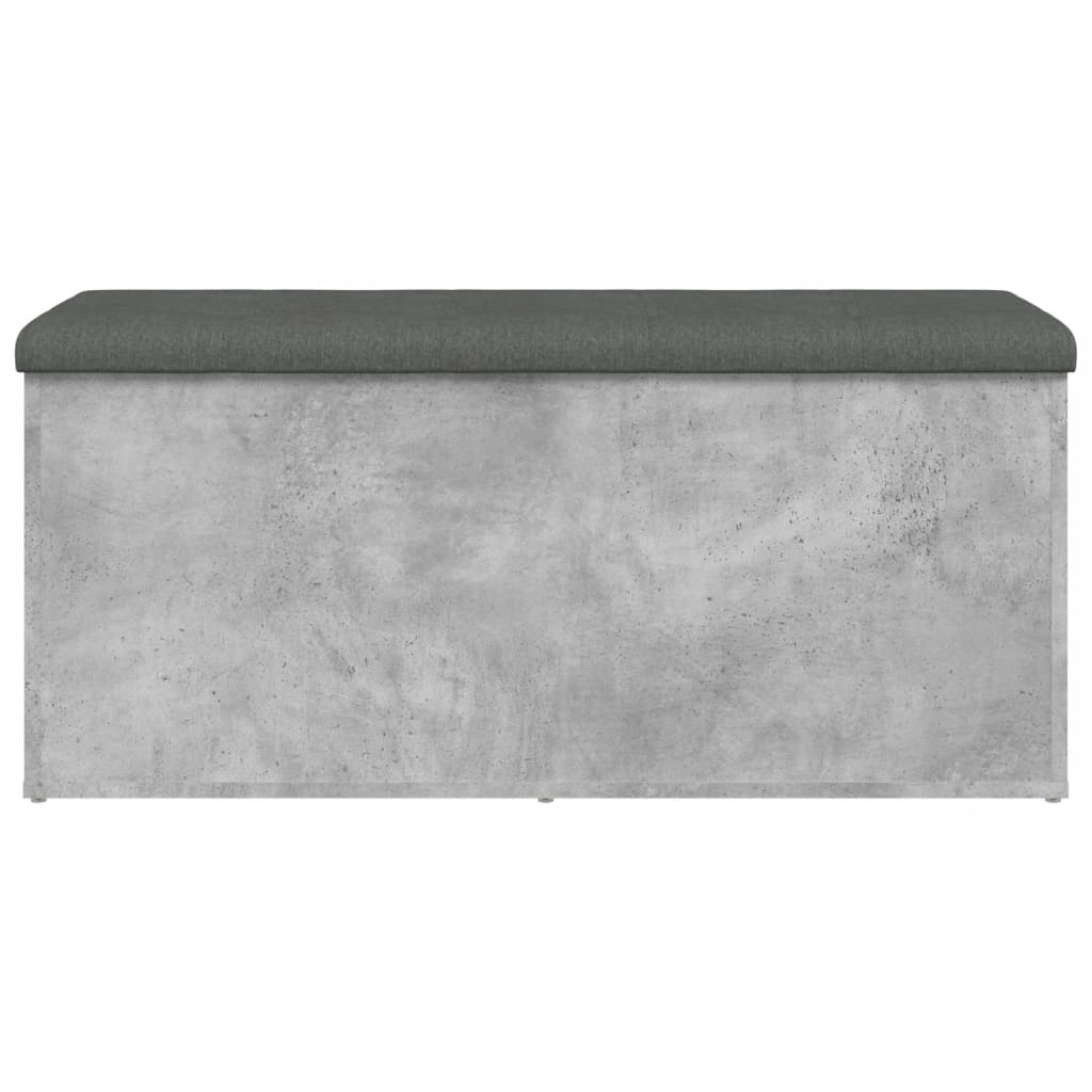 vidaXL Bancă de depozitare, gri beton, 102x42x45 cm, lemn prelucrat vidaXL Bancă de depozitare, gri beton, 102x42x45 cm, lemn prelucrat