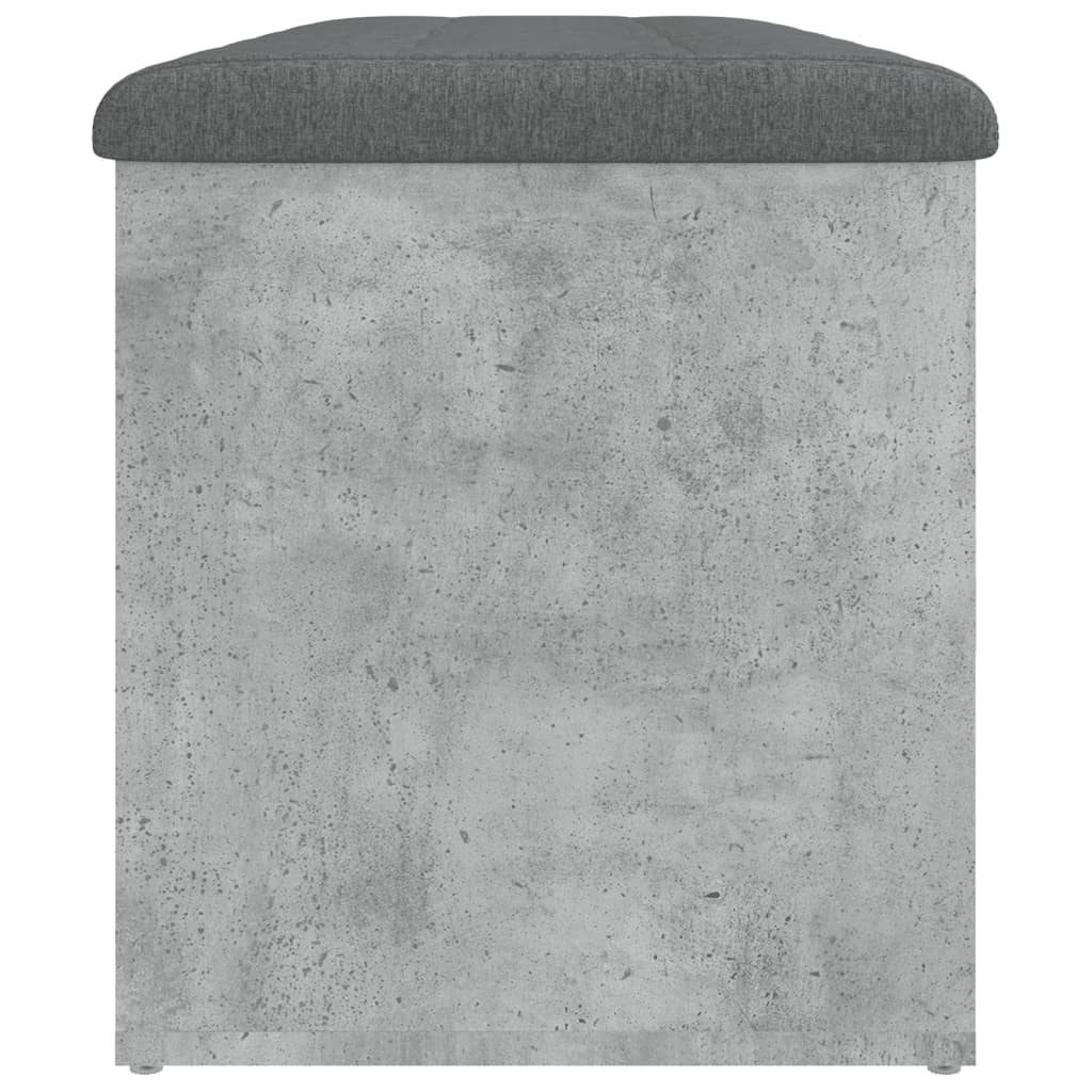 vidaXL Bancă de depozitare, gri beton, 102x42x45 cm, lemn prelucrat vidaXL Bancă de depozitare, gri beton, 102x42x45 cm, lemn prelucrat