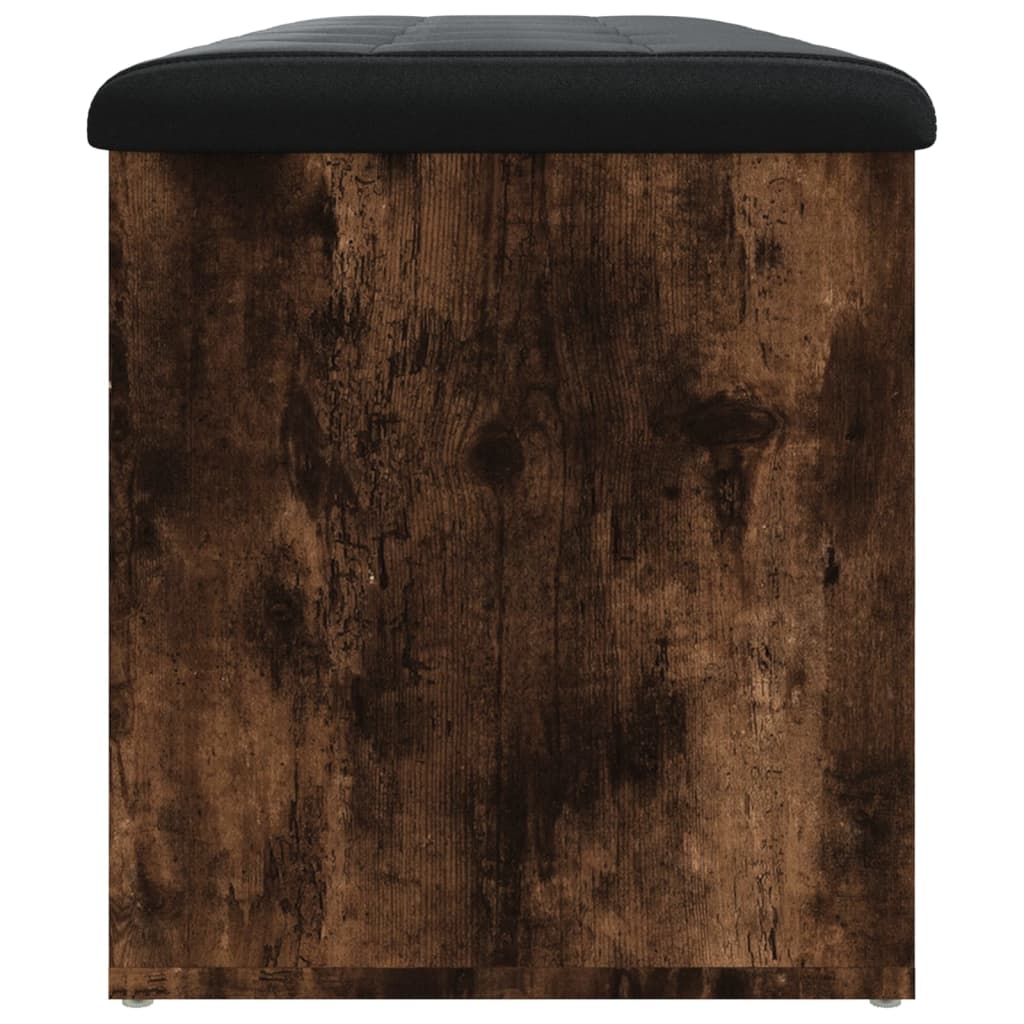 vidaXL Bancă de depozitare, stejar fumuriu, 102x42x45cm lemn prelucrat vidaXL Bancă de depozitare, stejar fumuriu, 102x42x45cm lemn prelucrat