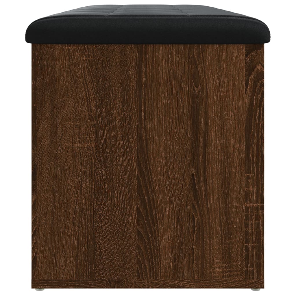 vidaXL Bancă de depozitare, stejar maro, 102x42x45 cm, lemn prelucrat vidaXL Bancă de depozitare, stejar maro, 102x42x45 cm, lemn prelucrat