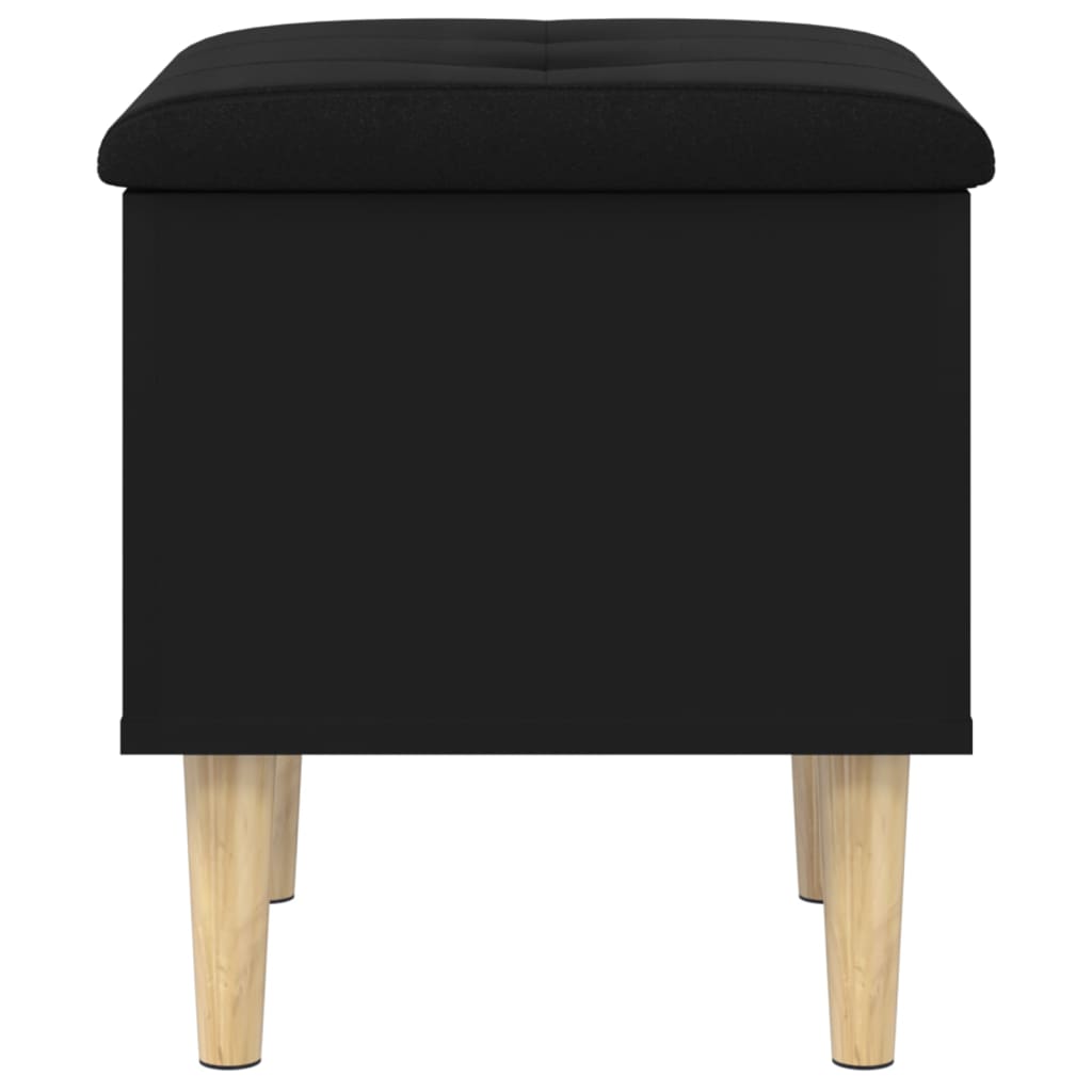vidaXL Bancă de pantofi, negru, 42x42x46 cm, lemn prelucrat