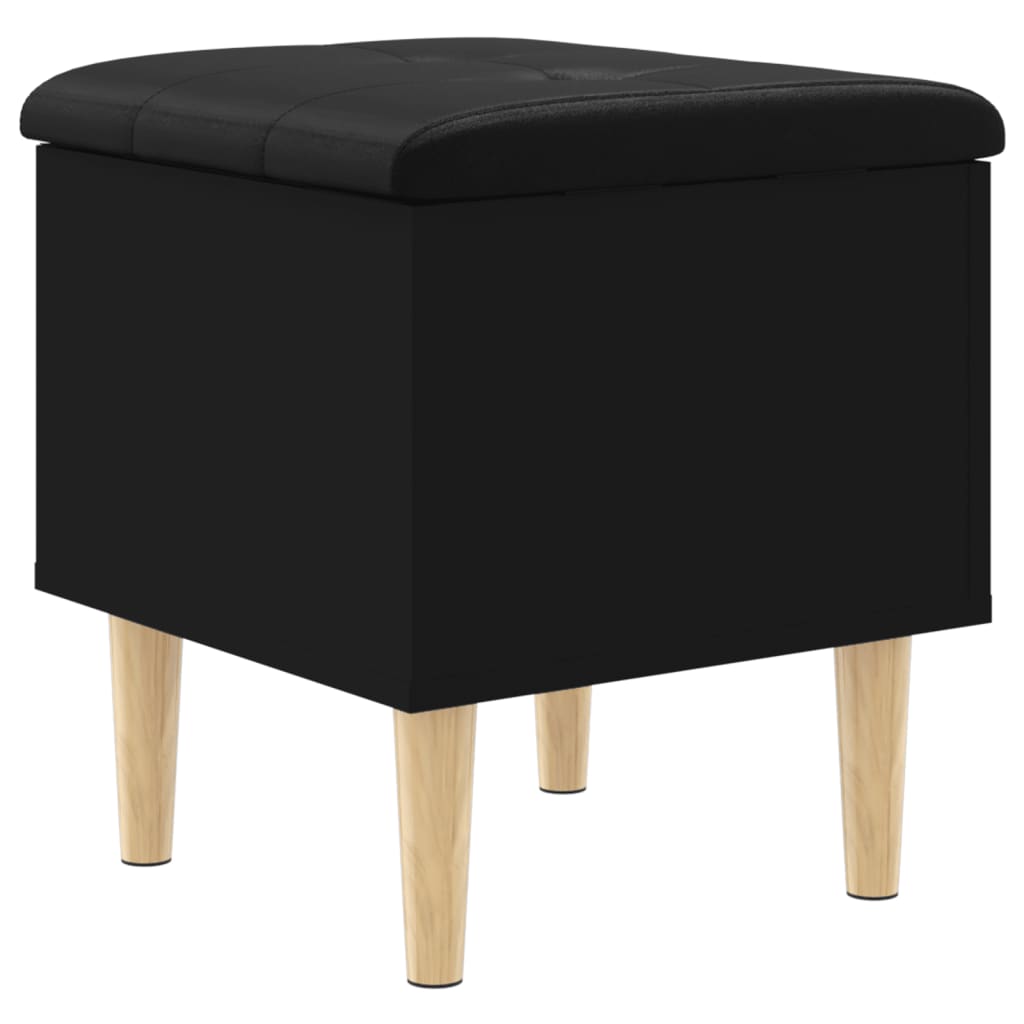 vidaXL Bancă de pantofi, negru, 42x42x46 cm, lemn prelucrat
