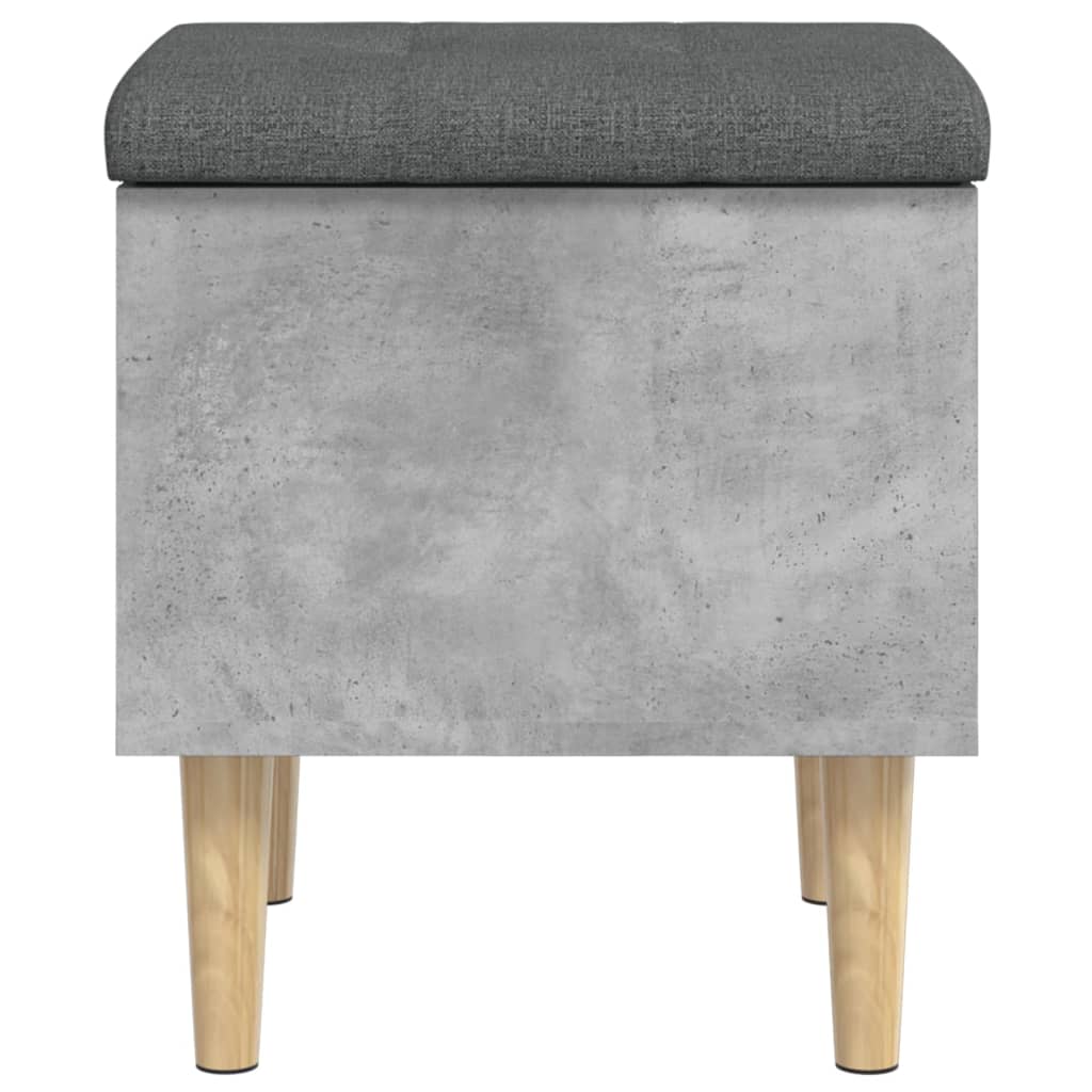 vidaXL Bancă de depozitare, gri beton, 42x42x46 cm, lemn prelucrat vidaXL Bancă de depozitare, gri beton, 42x42x46 cm, lemn prelucrat