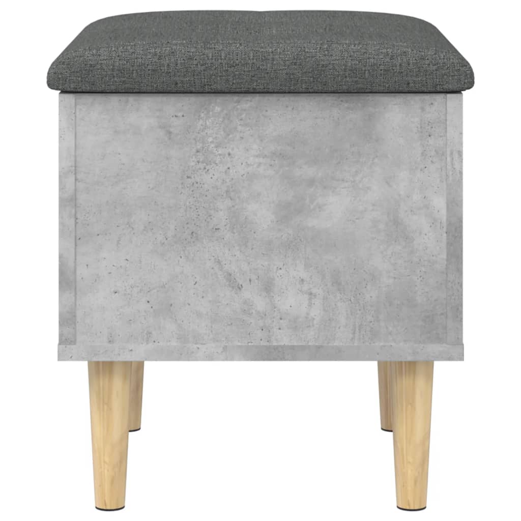 vidaXL Bancă de depozitare, gri beton, 42x42x46 cm, lemn prelucrat vidaXL Bancă de depozitare, gri beton, 42x42x46 cm, lemn prelucrat