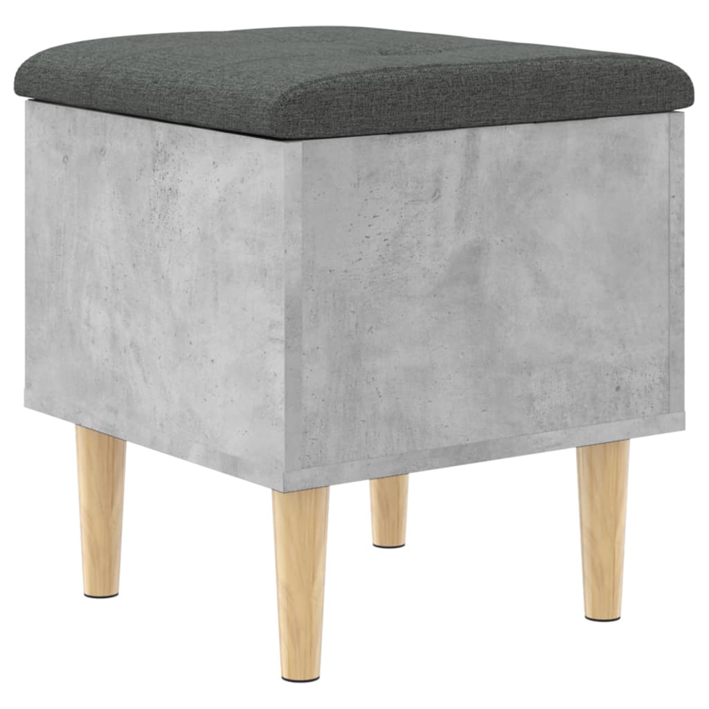 vidaXL Bancă de depozitare, gri beton, 42x42x46 cm, lemn prelucrat vidaXL Bancă de depozitare, gri beton, 42x42x46 cm, lemn prelucrat