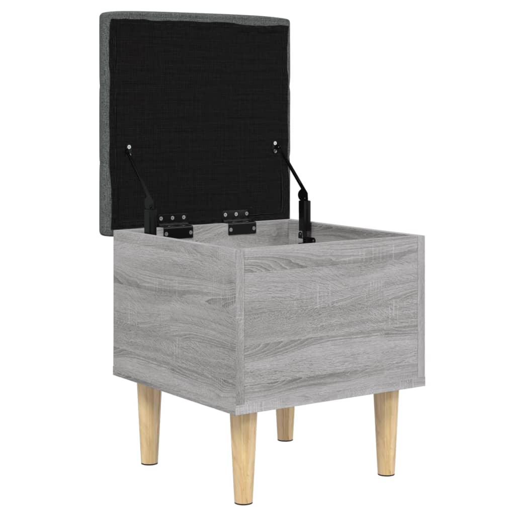 vidaXL Bancă de depozitare, gri sonoma, 42x42x46 cm, lemn prelucrat vidaXL Bancă de depozitare, gri sonoma, 42x42x46 cm, lemn prelucrat