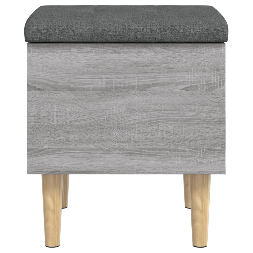 vidaXL Bancă de depozitare, gri sonoma, 42x42x46 cm, lemn prelucrat vidaXL Bancă de depozitare, gri sonoma, 42x42x46 cm, lemn prelucrat