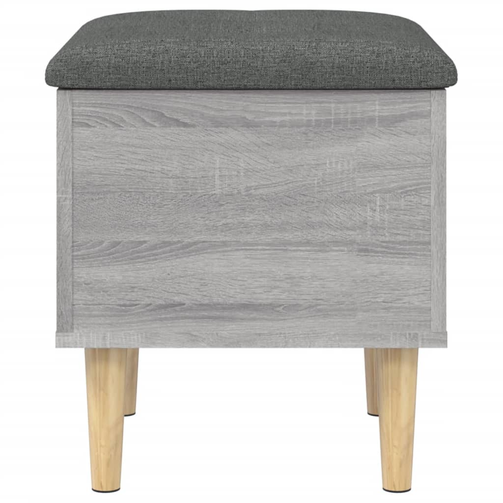 vidaXL Bancă de depozitare, gri sonoma, 42x42x46 cm, lemn prelucrat vidaXL Bancă de depozitare, gri sonoma, 42x42x46 cm, lemn prelucrat