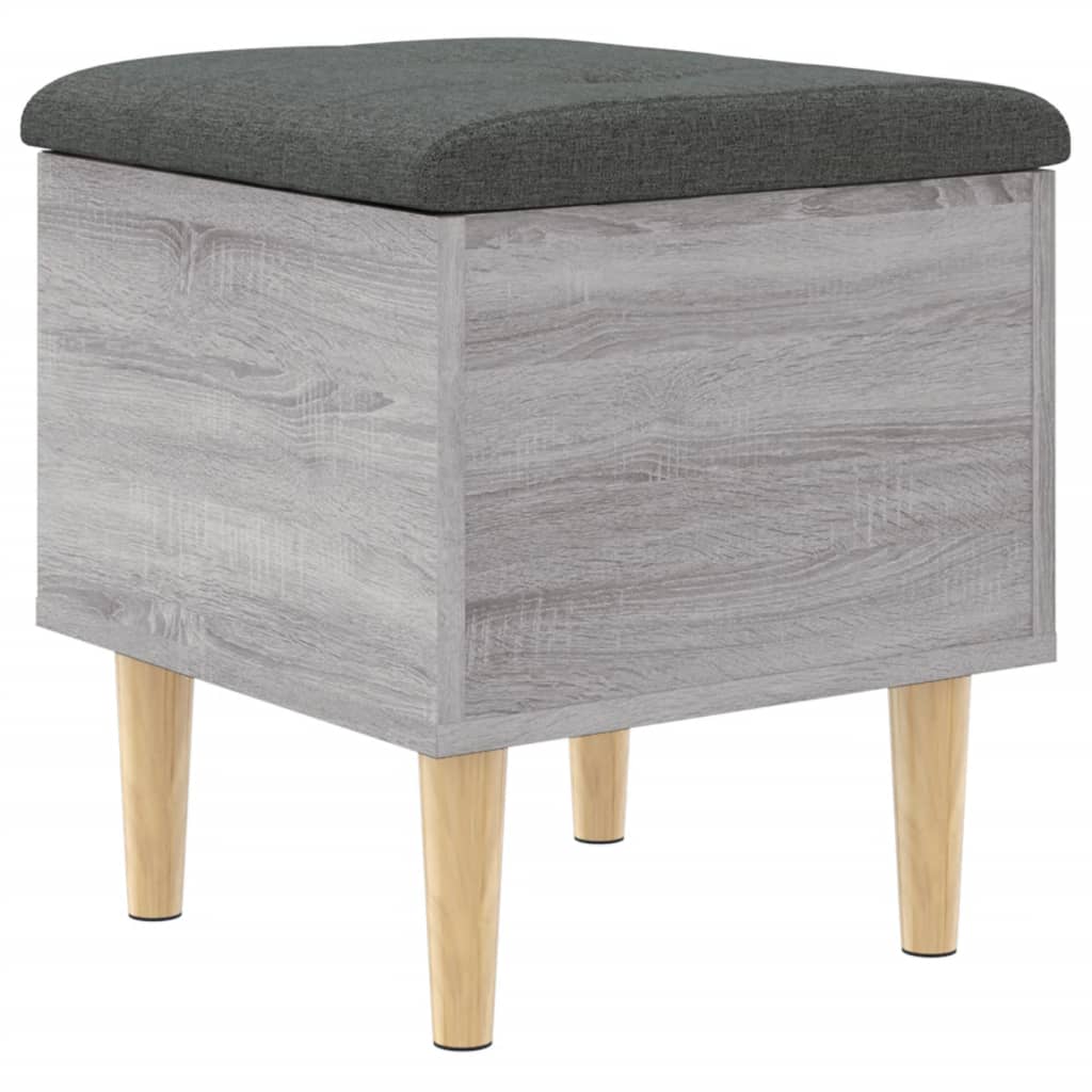 vidaXL Bancă de depozitare, gri sonoma, 42x42x46 cm, lemn prelucrat vidaXL Bancă de depozitare, gri sonoma, 42x42x46 cm, lemn prelucrat
