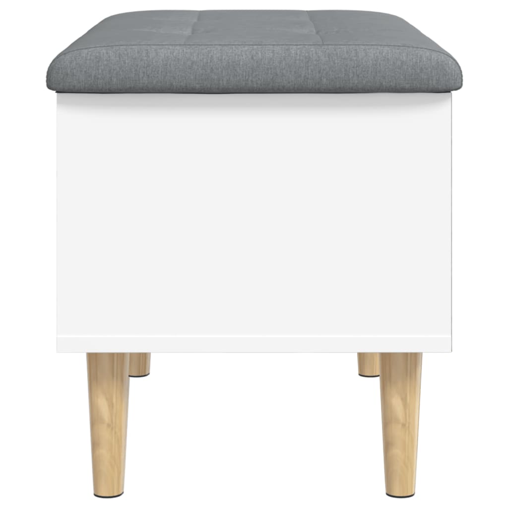 vidaXL Bancă de depozitare, alb, 62x42x46 cm, lemn prelucrat vidaXL Bancă de depozitare, alb, 62x42x46 cm, lemn prelucrat