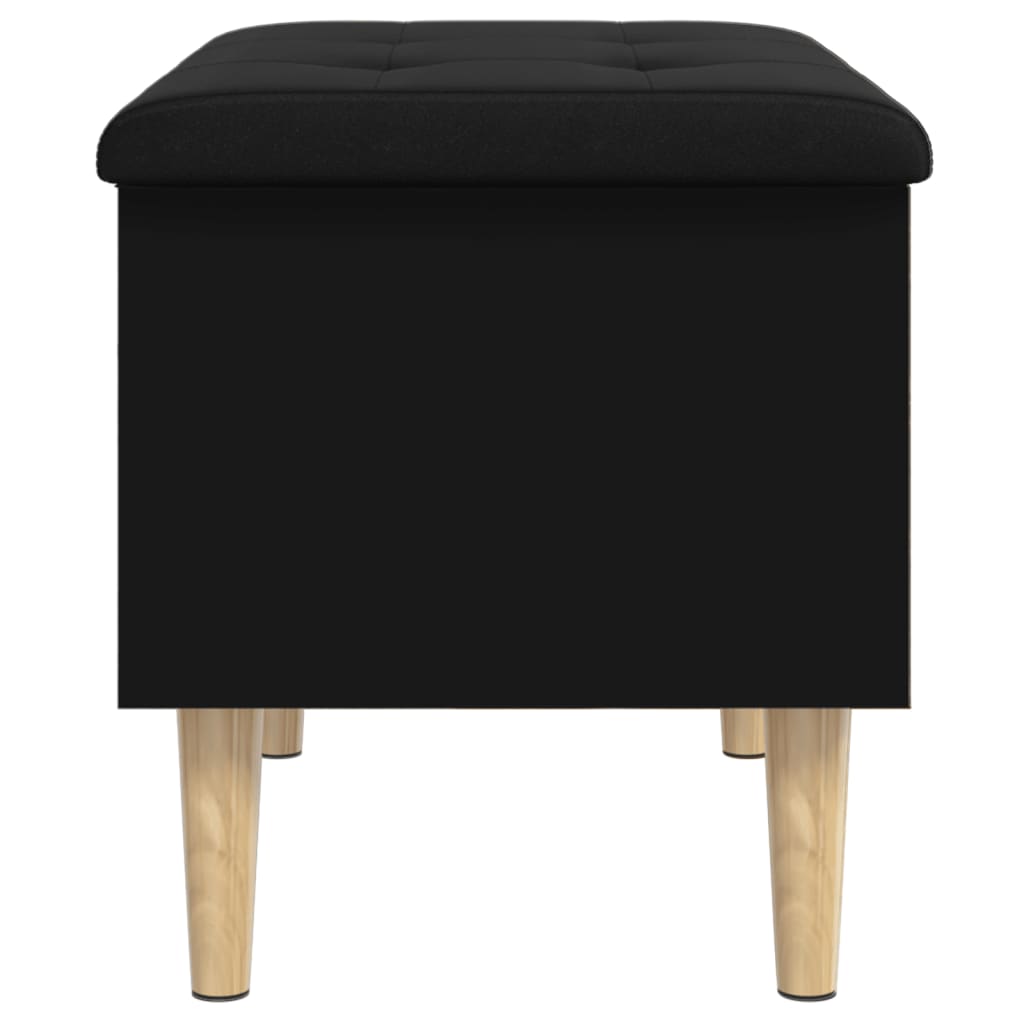 vidaXL Bancă de depozitare, negru, 62x42x46 cm, lemn prelucrat vidaXL Bancă de depozitare, negru, 62x42x46 cm, lemn prelucrat