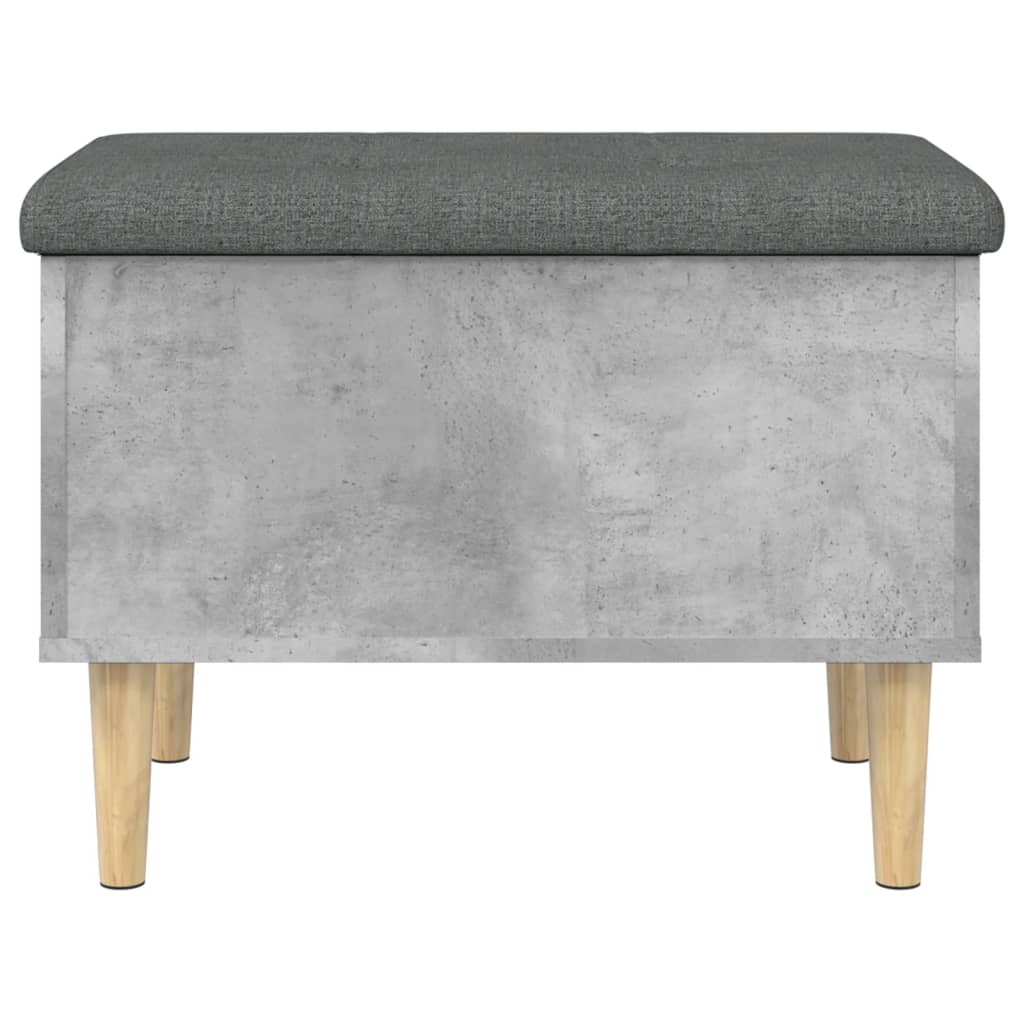 vidaXL Bancă de depozitare, gri beton, 62x42x46 cm, lemn prelucrat vidaXL Bancă de depozitare, gri beton, 62x42x46 cm, lemn prelucrat
