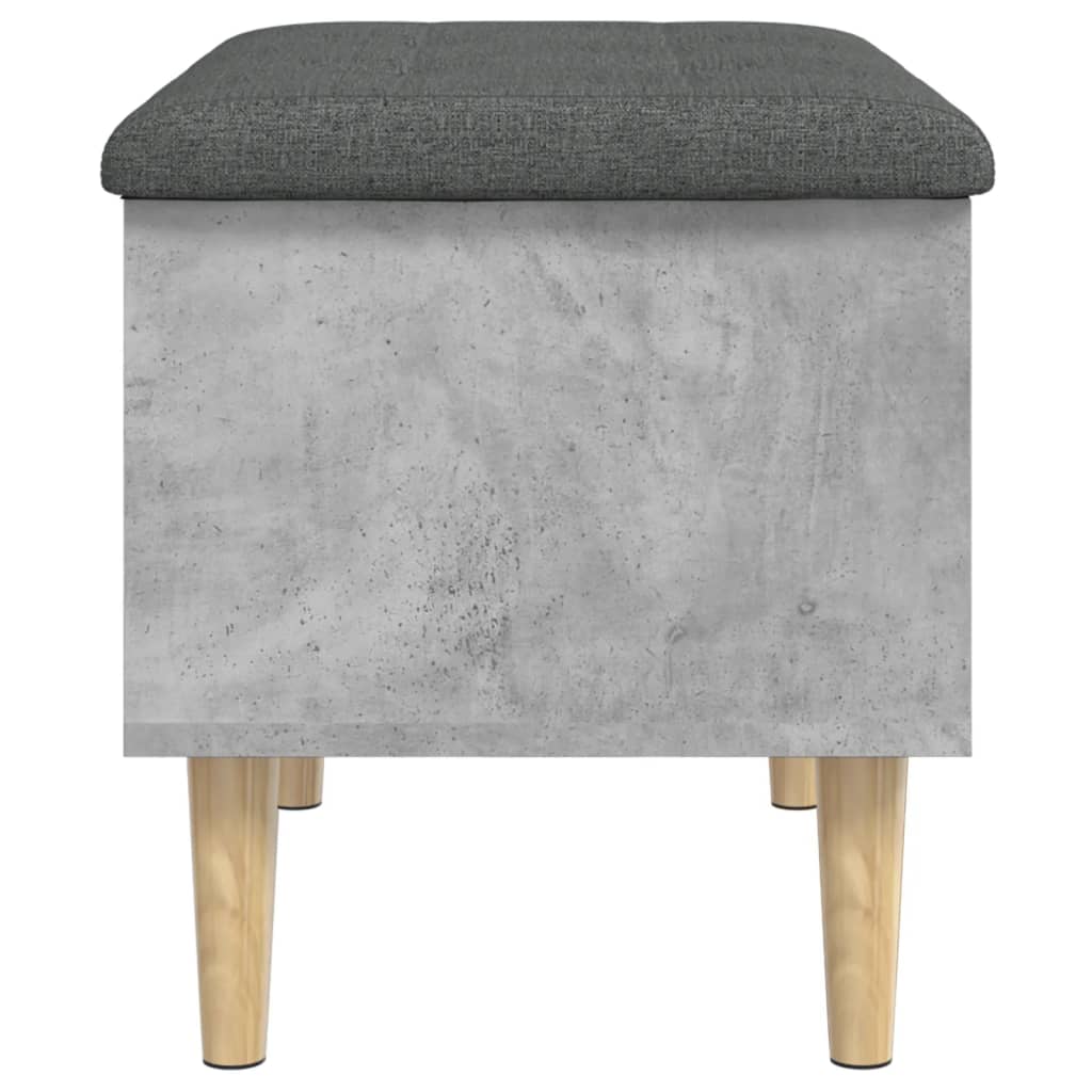 vidaXL Bancă de depozitare, gri beton, 62x42x46 cm, lemn prelucrat vidaXL Bancă de depozitare, gri beton, 62x42x46 cm, lemn prelucrat
