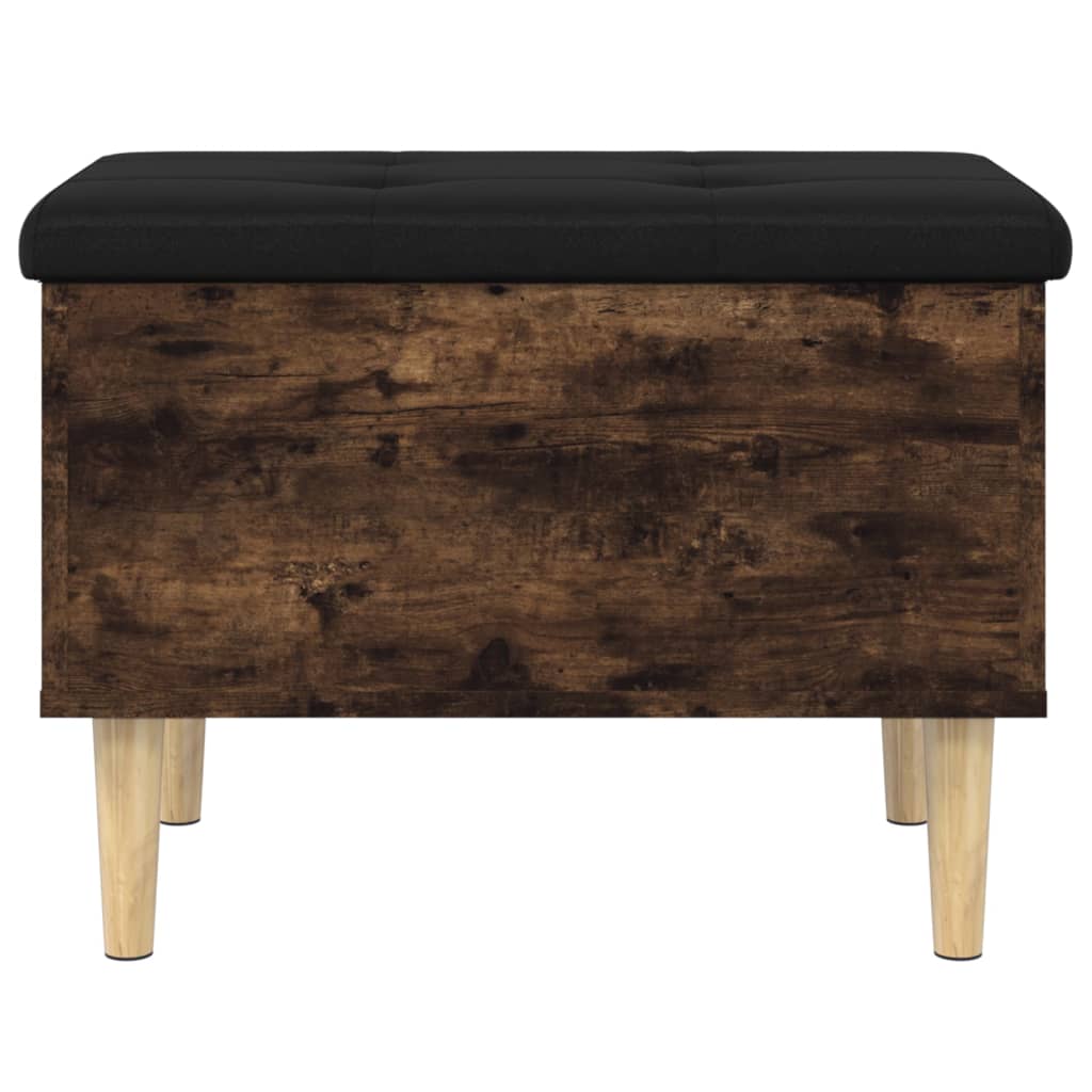 vidaXL Bancă de depozitare, stejar fumuriu, 62x42x46 cm lemn prelucrat vidaXL Bancă de depozitare, stejar fumuriu, 62x42x46 cm lemn prelucrat
