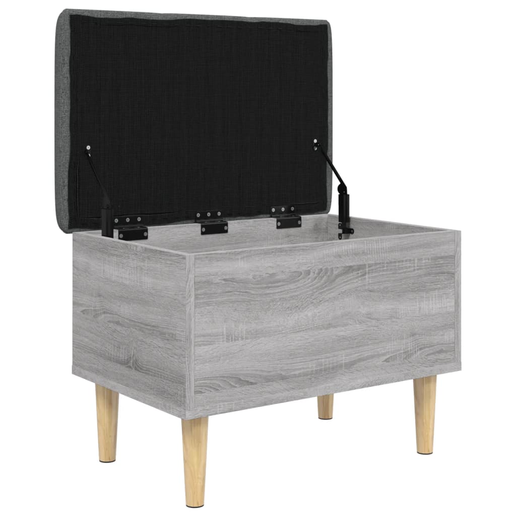 vidaXL Bancă de depozitare, gri sonoma, 62x42x46 cm, lemn prelucrat vidaXL Bancă de depozitare, gri sonoma, 62x42x46 cm, lemn prelucrat