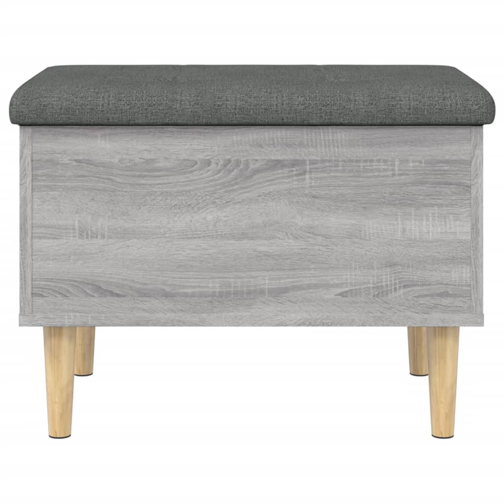 vidaXL Bancă de depozitare, gri sonoma, 62x42x46 cm, lemn prelucrat vidaXL Bancă de depozitare, gri sonoma, 62x42x46 cm, lemn prelucrat
