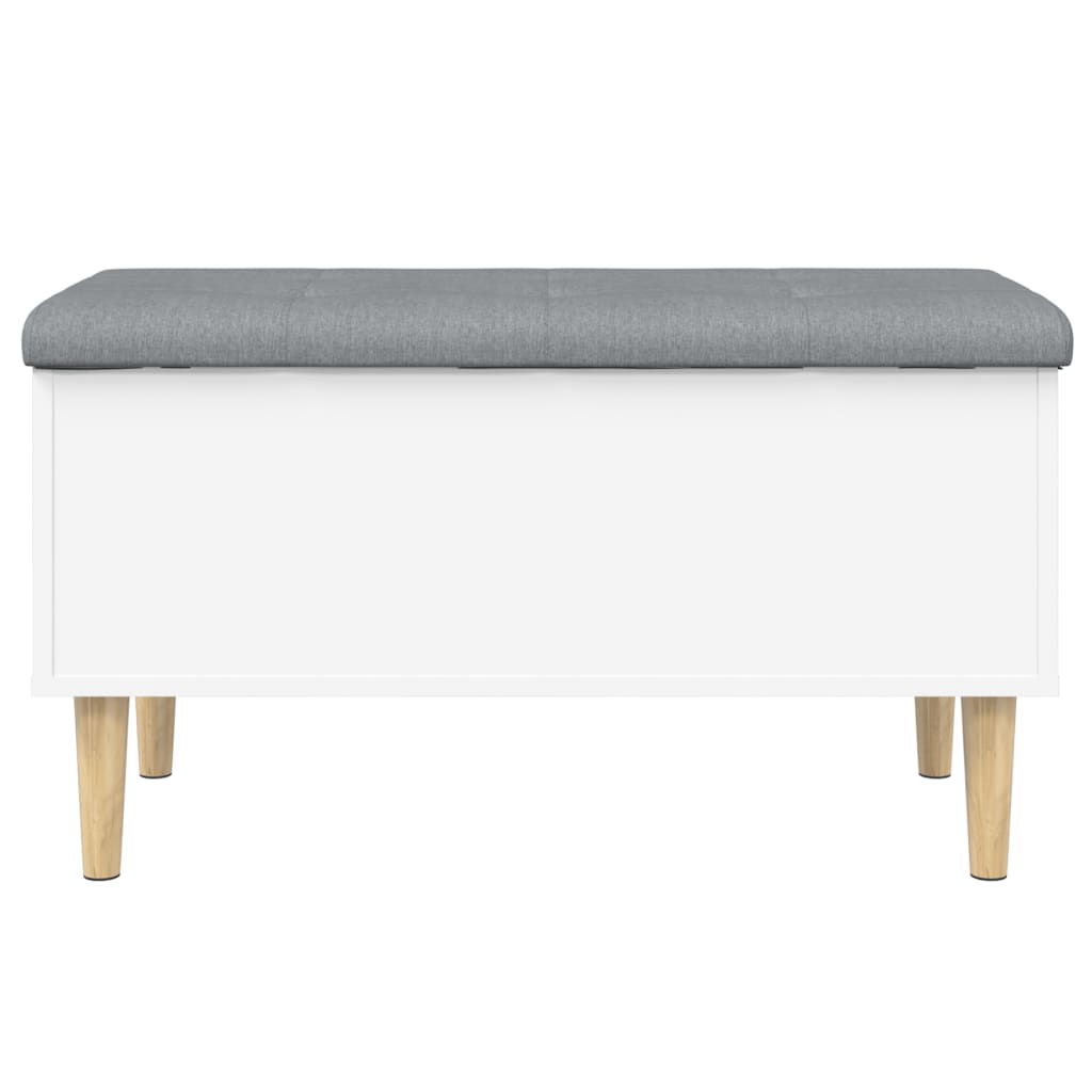 vidaXL Bancă de depozitare, alb, 82x42x46 cm, lemn prelucrat vidaXL Bancă de depozitare, alb, 82x42x46 cm, lemn prelucrat