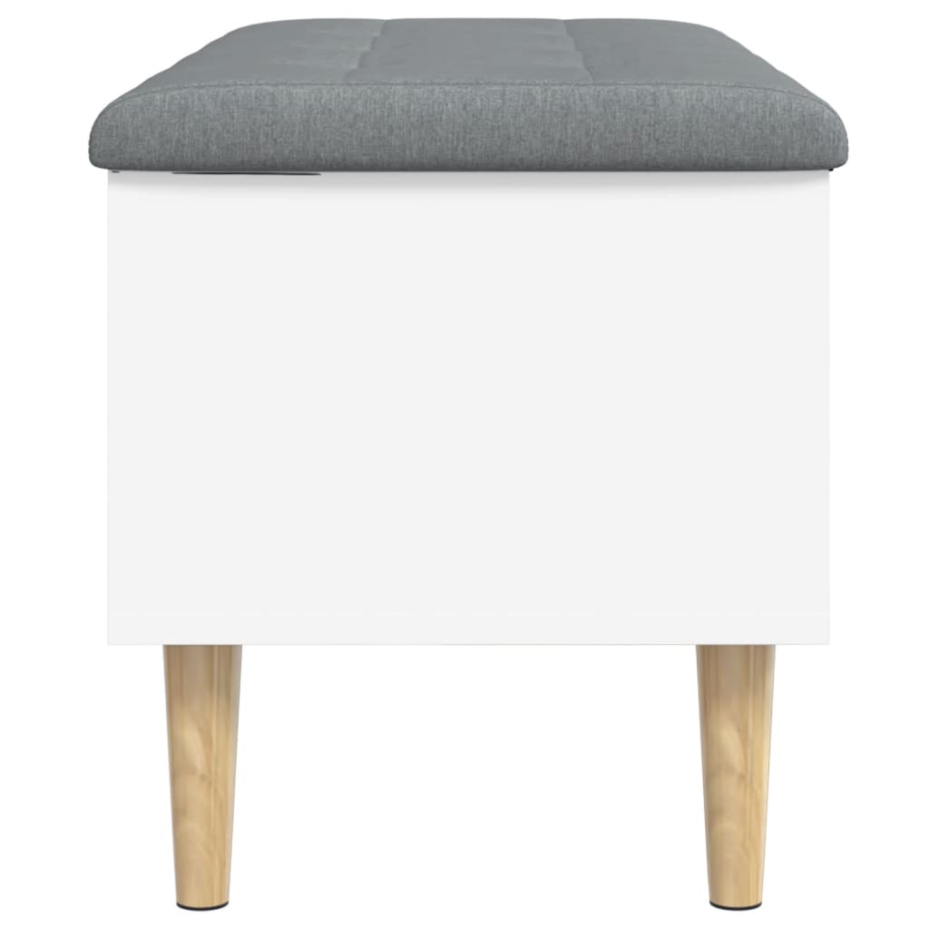 vidaXL Bancă de depozitare, alb, 82x42x46 cm, lemn prelucrat vidaXL Bancă de depozitare, alb, 82x42x46 cm, lemn prelucrat