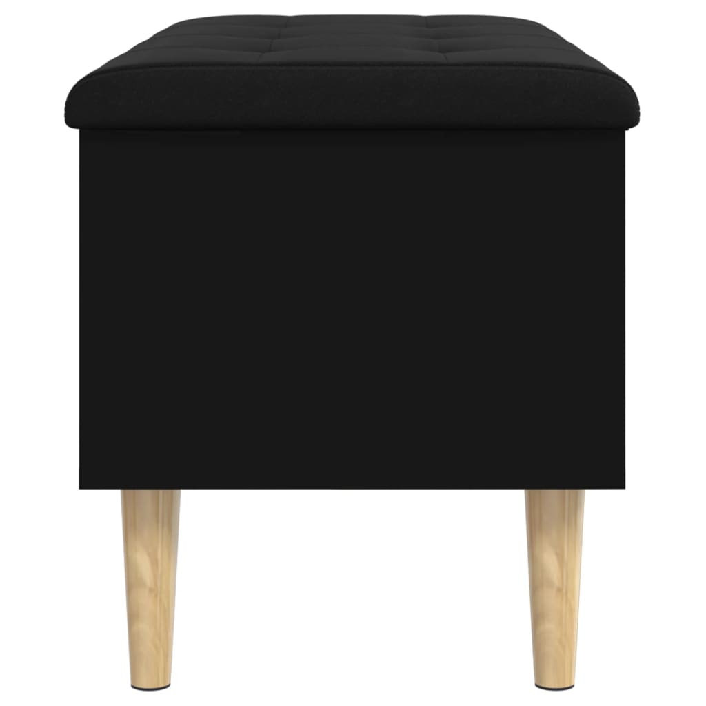 vidaXL Bancă de depozitare, negru, 82x42x46 cm, lemn prelucrat vidaXL Bancă de depozitare, negru, 82x42x46 cm, lemn prelucrat