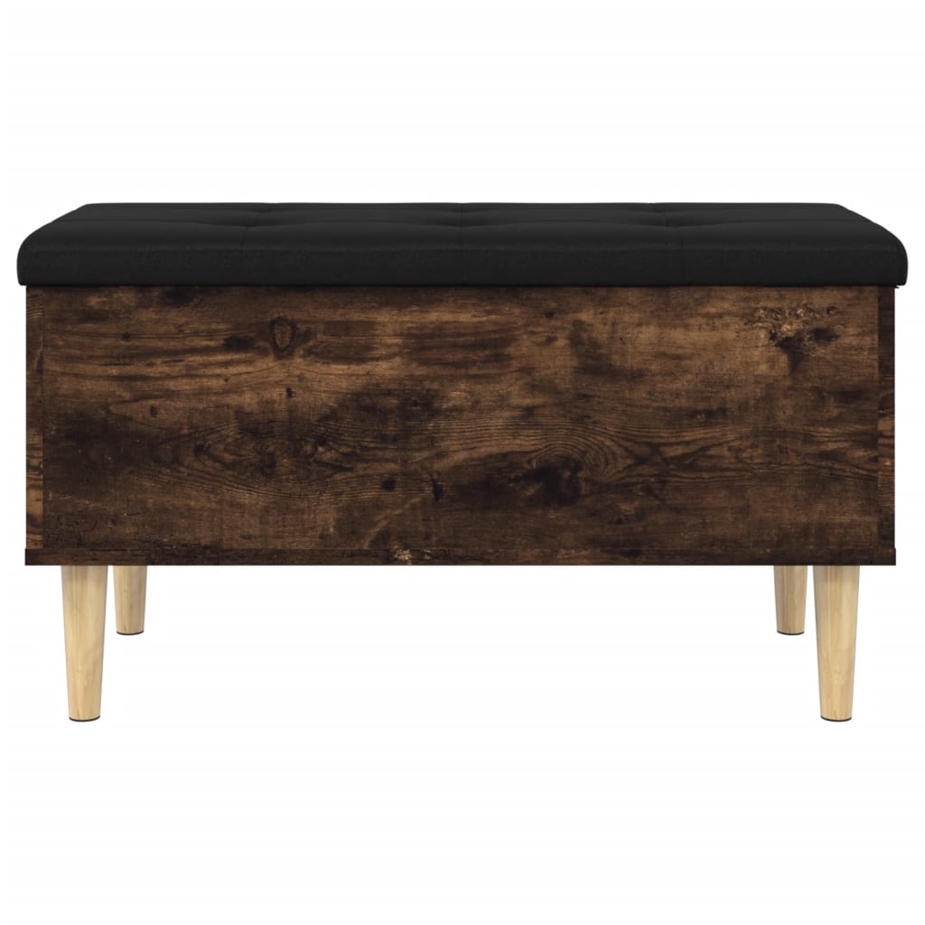 vidaXL Bancă de depozitare, stejar fumuriu, 82x42x46 cm lemn prelucrat vidaXL Bancă de depozitare, stejar fumuriu, 82x42x46 cm lemn prelucrat