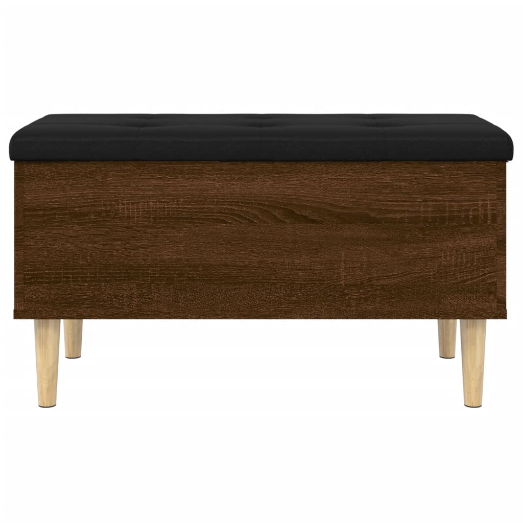 vidaXL Bancă de depozitare, stejar maro, 82x42x46 cm, lemn prelucrat