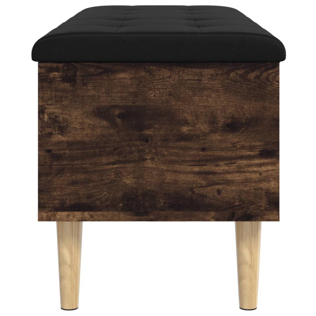 vidaXL Bancă de depozitare, stejar fumuriu, 102x42x46cm lemn prelucrat vidaXL Bancă de depozitare, stejar fumuriu, 102x42x46cm lemn prelucrat