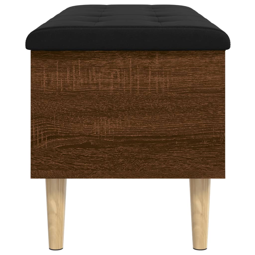 vidaXL Bancă de depozitare, stejar maro, 102x42x46 cm, lemn prelucrat vidaXL Bancă de depozitare, stejar maro, 102x42x46 cm, lemn prelucrat