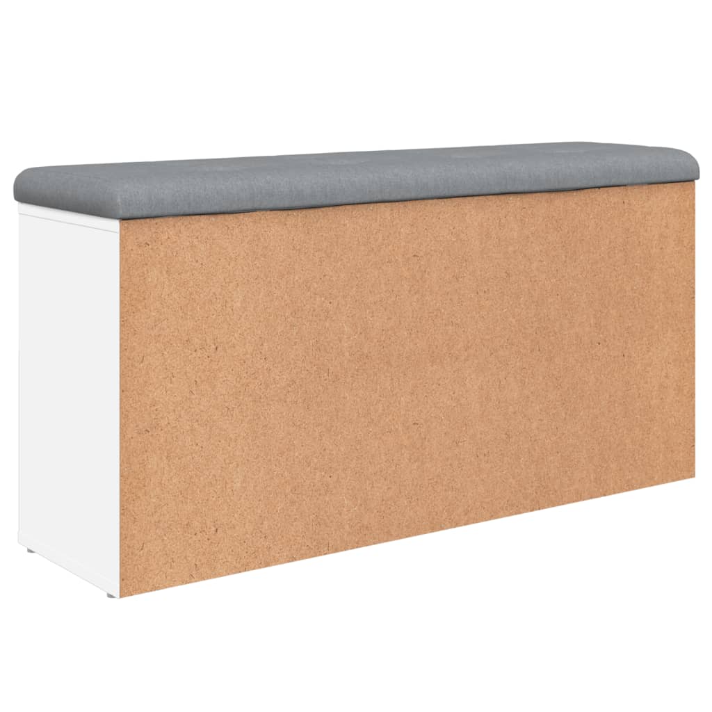 vidaXL Bancă de pantofi, alb, 102x32x50 cm, lemn prelucrat vidaXL Bancă de pantofi, alb, 102x32x50 cm, lemn prelucrat