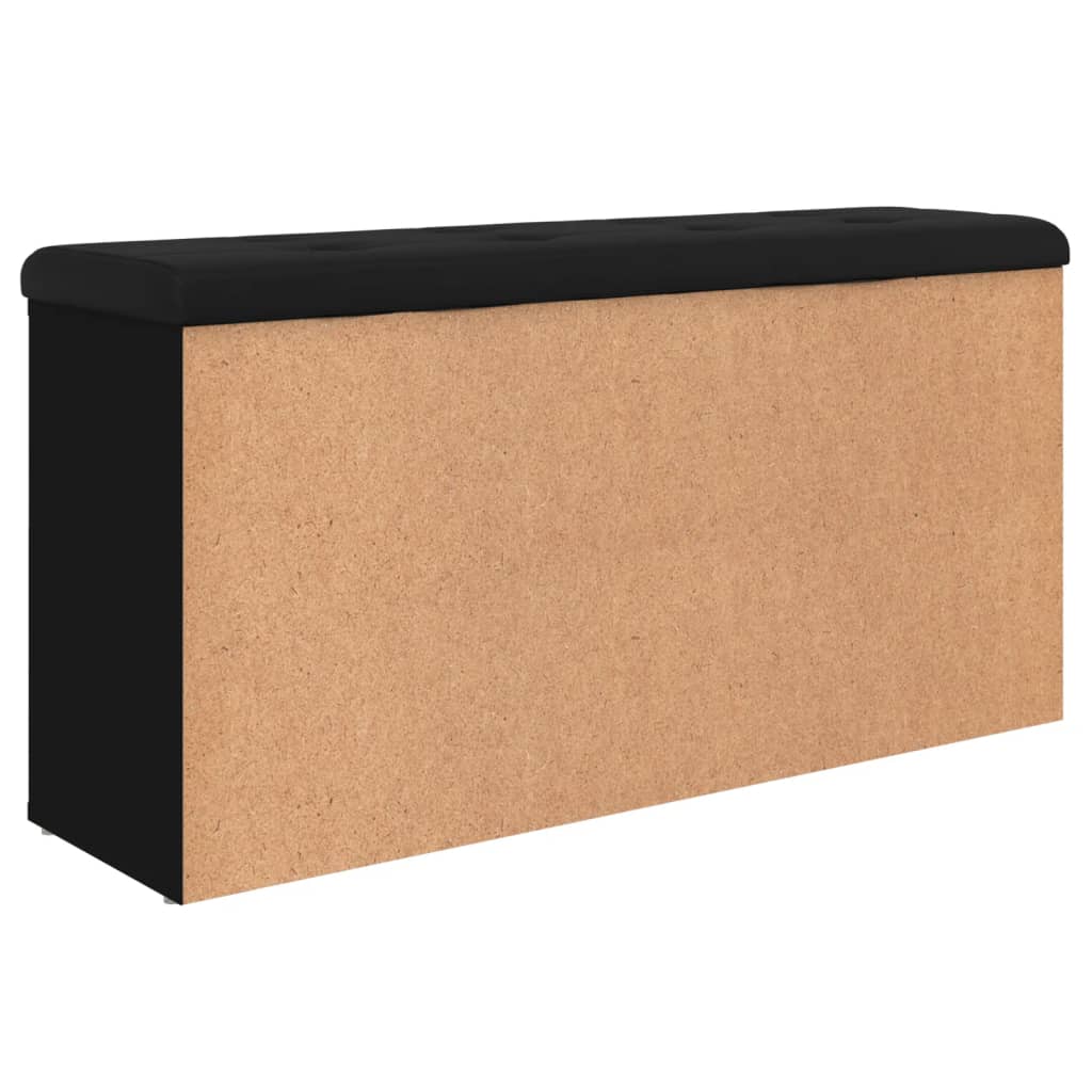 vidaXL Bancă de pantofi, negru, 102x32x50 cm, lemn prelucrat vidaXL Bancă de pantofi, negru, 102x32x50 cm, lemn prelucrat