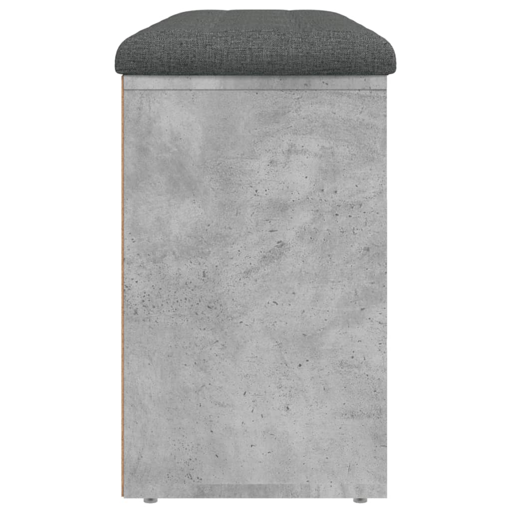 vidaXL Bancă de pantofi, gri beton, 102x32x50 cm, lemn prelucrat vidaXL Bancă de pantofi, gri beton, 102x32x50 cm, lemn prelucrat