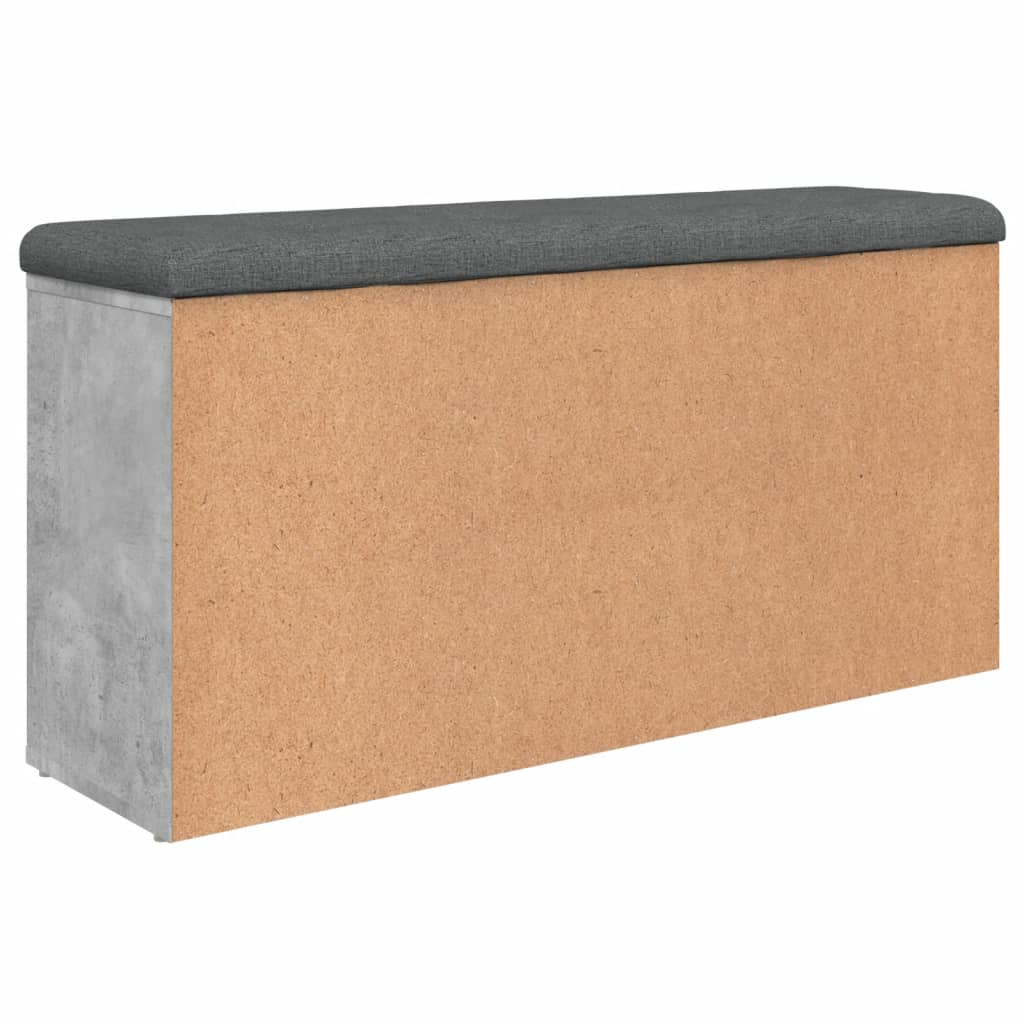 vidaXL Bancă de pantofi, gri beton, 102x32x50 cm, lemn prelucrat vidaXL Bancă de pantofi, gri beton, 102x32x50 cm, lemn prelucrat