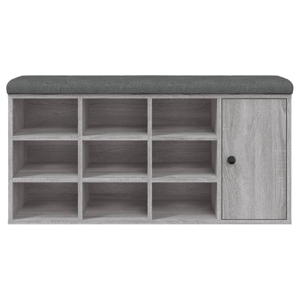 vidaXL Bancă de pantofi, gri sonoma, 102x32x50 cm, lemn prelucrat vidaXL Bancă de pantofi, gri sonoma, 102x32x50 cm, lemn prelucrat