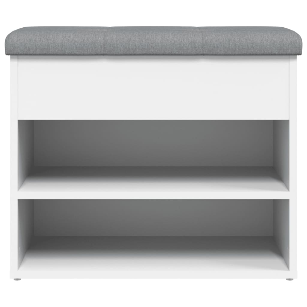 vidaXL Bancă de pantofi, alb, 62x32x50 cm, lemn prelucrat vidaXL Bancă de pantofi, alb, 62x32x50 cm, lemn prelucrat