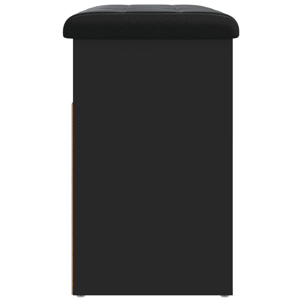 vidaXL Bancă de pantofi, negru, 62x32x50 cm, lemn prelucrat