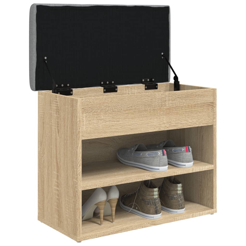 vidaXL Bancă pentru pantofi stejar sonoma 62x32x50 cm lemn prelucrat