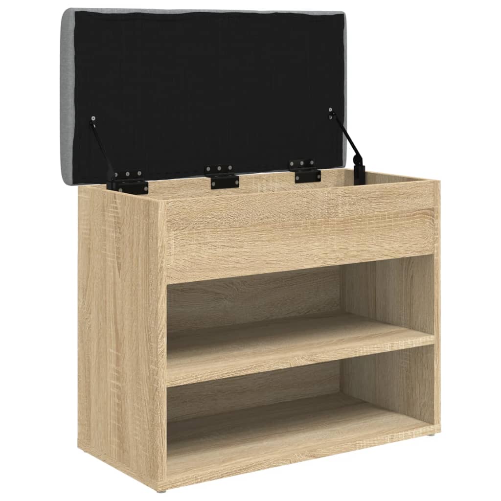 vidaXL Bancă pentru pantofi stejar sonoma 62x32x50 cm lemn prelucrat