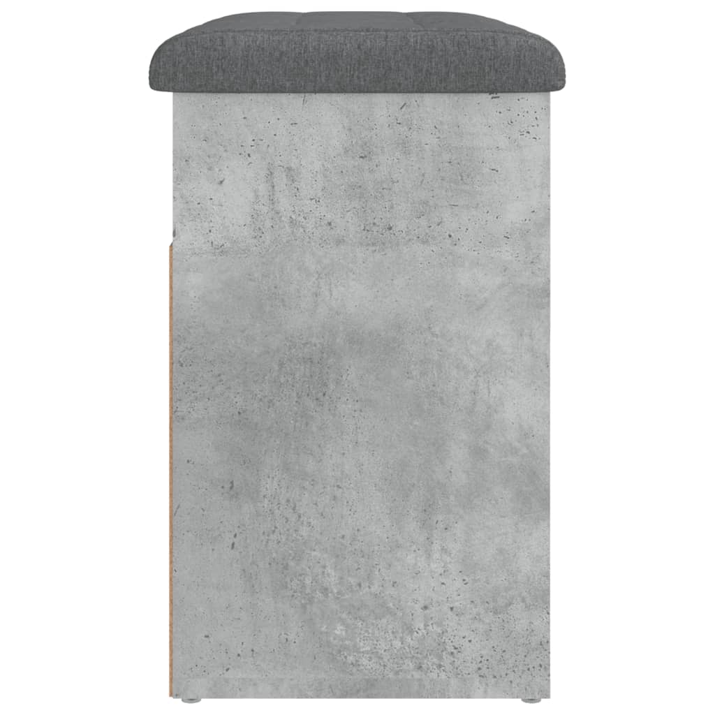 vidaXL Bancă de pantofi, gri beton, 62x32x50 cm, lemn prelucrat